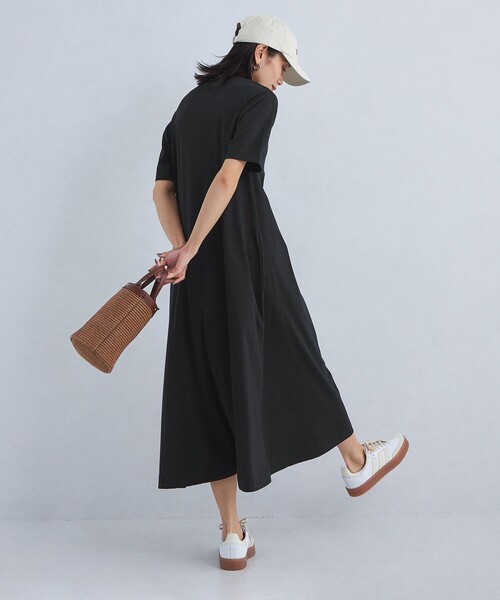 Champion（チャンピオン）の「【別注】＜Champion＞フレア Tシャツ ワンピース（ワンピース・レディース・ブラック/オリーブ/ネイビー・FREE）」の8枚目の写真