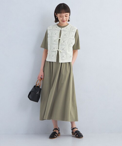 Champion（チャンピオン）の「【別注】＜Champion＞フレア Tシャツ ワンピース（ワンピース・レディース・ブラック/オリーブ/ネイビー・FREE）」の9枚目の写真