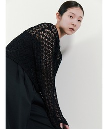 MIESROHE ミースロエ シャギーツィードニットカーディガン　黒 ✨美品✨MIESROHE ミースロエ シャギーコンパクトニット