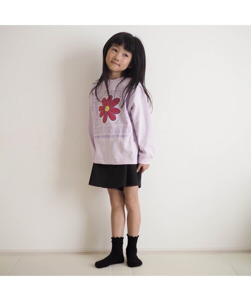 BREEZE（ブリーズ）の「【リンク/ジュニア対応】ユニークサガラワッペンロンT（Tシャツ/カットソー・キッズ・グリーン/チャコール/ラベンダー/イエロー/オフホワイト/ブラック/サックスブルー・80/90/100/110/120/130/140）」の9枚目の写真