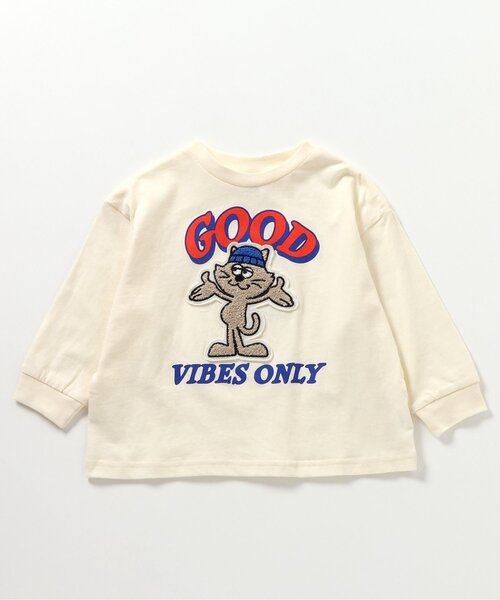 BREEZE（ブリーズ）の「【リンク/ジュニア対応】ユニークサガラワッペンロンT（Tシャツ/カットソー・キッズ・グリーン/チャコール/ラベンダー/イエロー/オフホワイト/ブラック/サックスブルー・80/90/100/110/120/130/140）」の20枚目の写真