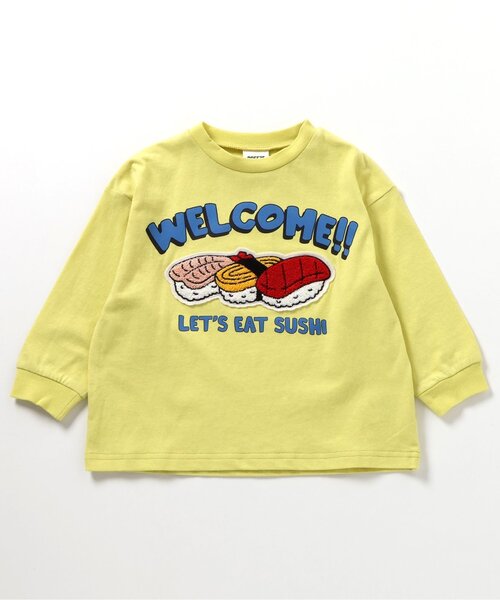 BREEZE（ブリーズ）の「【リンク/ジュニア対応】ユニークサガラワッペンロンT（Tシャツ/カットソー・キッズ・グリーン/チャコール/ラベンダー/イエロー/オフホワイト/ブラック/サックスブルー・80/90/100/110/120/130/140）」の21枚目の写真