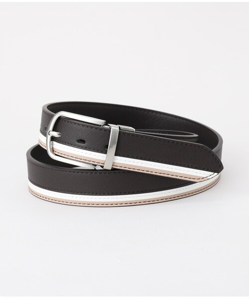THE SHOP TK (ザ ショップ ティーケー )の「◆リバーシブルラインベルト ON/OFF対応(ベルト・メンズ・チャコール/ブラック系4/ダークブラウン系4・00)」の3枚目の写真