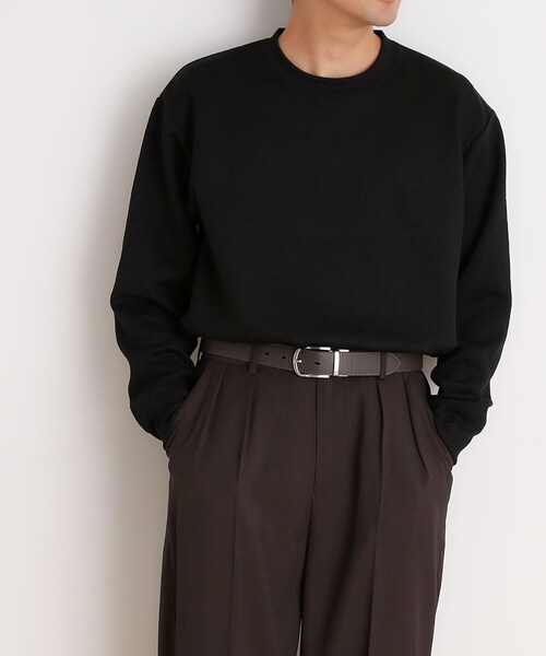 THE SHOP TK (ザ ショップ ティーケー )の「◆リバーシブルラインベルト ON/OFF対応(ベルト・メンズ・チャコール/ブラック系4/ダークブラウン系4・00)」の5枚目の写真