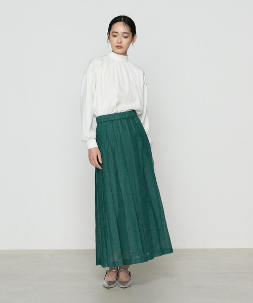 K.T KIYOKO TAKASE(キヨコタカセ)の「起毛ストレッチサテン リブギャザープルオーバー(Tシャツ/カットソー・レディース・ホワイト/ブラック/ライトグレー/サックスブルー・9号)」の6枚目の写真