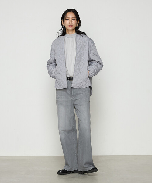 K.T KIYOKO TAKASE(キヨコタカセ)の「起毛ストレッチサテン リブギャザープルオーバー(Tシャツ/カットソー・レディース・ホワイト/ブラック/ライトグレー/サックスブルー・9号)」の9枚目の写真