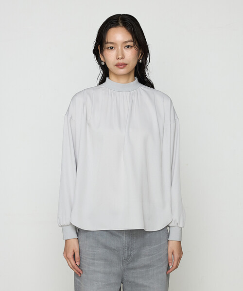 K.T KIYOKO TAKASE(キヨコタカセ)の「起毛ストレッチサテン リブギャザープルオーバー(Tシャツ/カットソー・レディース・ホワイト/ブラック/ライトグレー/サックスブルー・9号)」の20枚目の写真