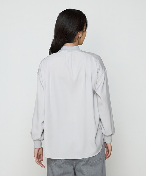 K.T KIYOKO TAKASE(キヨコタカセ)の「起毛ストレッチサテン リブギャザープルオーバー(Tシャツ/カットソー・レディース・ホワイト/ブラック/ライトグレー/サックスブルー・9号)」の22枚目の写真