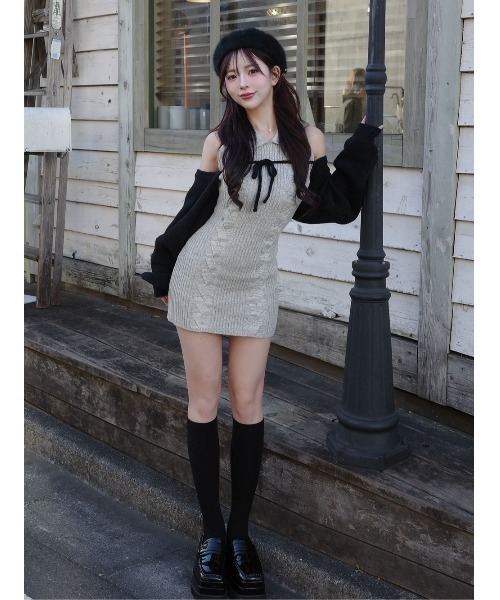 Darich ダーリッチ ショートボレロニットミニワンピース 予約商品】ショートボレロニットミニワンピース – Darich (ダーリッチ)