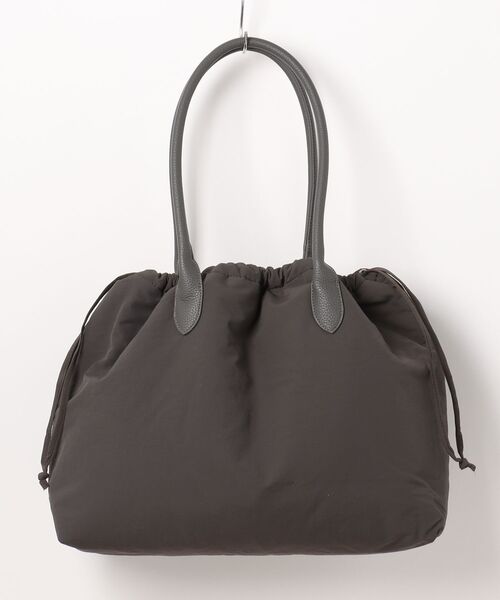 Scrap Book(スクラップブック)の「【Scrap Book】ナイロンしぼりトート(トートバッグ・レディース・グレー/ブラック・FREE)」の2枚目の写真