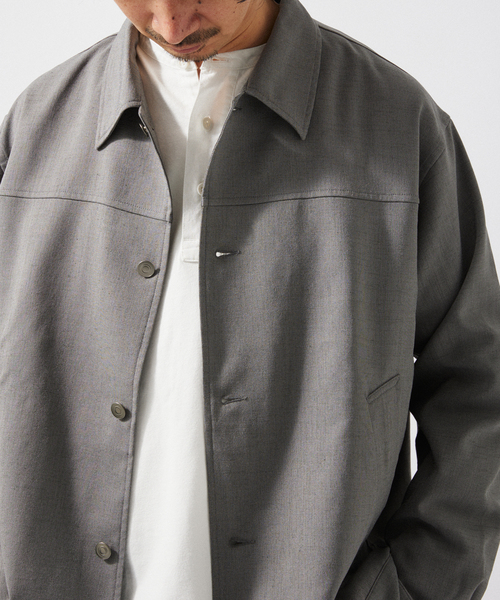 JOURNAL STANDARD relume（ジャーナルスタンダード　レリューム）の「サイドメランジ コンフォートトラッカージャケット（セットアップ着用可）（その他アウター・メンズ・ブラック系その他/ライトグレー/タン・MEDIUM/LARGE）」の5枚目の写真