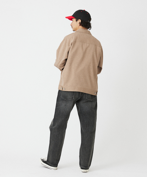 JOURNAL STANDARD relume（ジャーナルスタンダード　レリューム）の「サイドメランジ コンフォートトラッカージャケット（セットアップ着用可）（その他アウター・メンズ・ブラック系その他/ライトグレー/タン・MEDIUM/LARGE）」の9枚目の写真