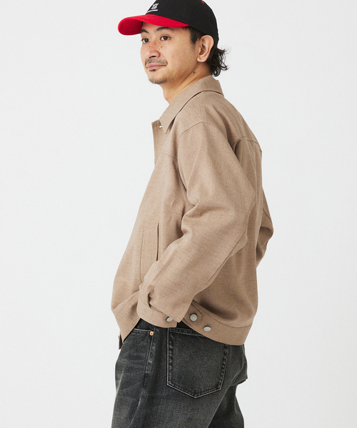 JOURNAL STANDARD relume（ジャーナルスタンダード　レリューム）の「サイドメランジ コンフォートトラッカージャケット（セットアップ着用可）（その他アウター・メンズ・ブラック系その他/ライトグレー/タン・MEDIUM/LARGE）」の11枚目の写真