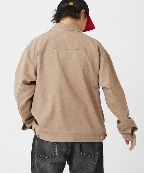 JOURNAL STANDARD relume（ジャーナルスタンダード　レリューム）の「サイドメランジ コンフォートトラッカージャケット（セットアップ着用可）（その他アウター・メンズ・ブラック系その他/ライトグレー/タン・MEDIUM/LARGE）」の12枚目の写真