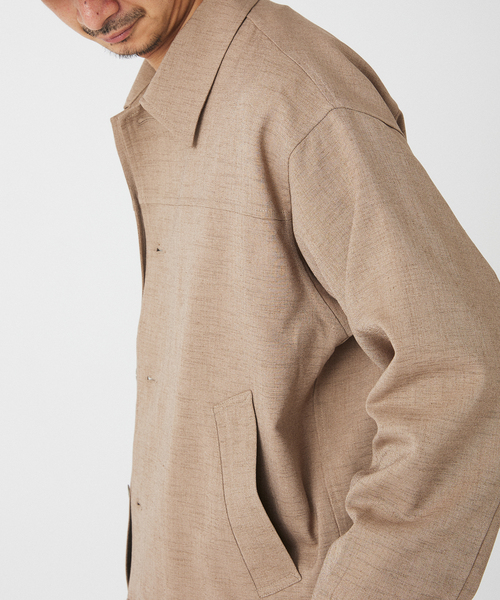 JOURNAL STANDARD relume（ジャーナルスタンダード　レリューム）の「サイドメランジ コンフォートトラッカージャケット（セットアップ着用可）（その他アウター・メンズ・ブラック系その他/ライトグレー/タン・MEDIUM/LARGE）」の14枚目の写真