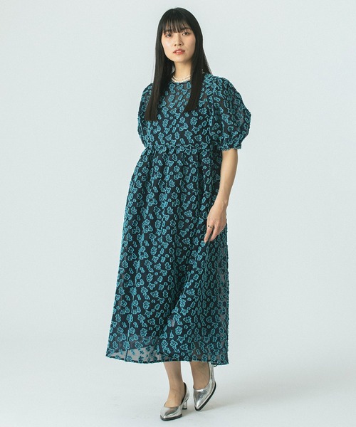 FLOWER JACQUARD DRESS（ワンピース）｜ROSE BUD（ローズバッド