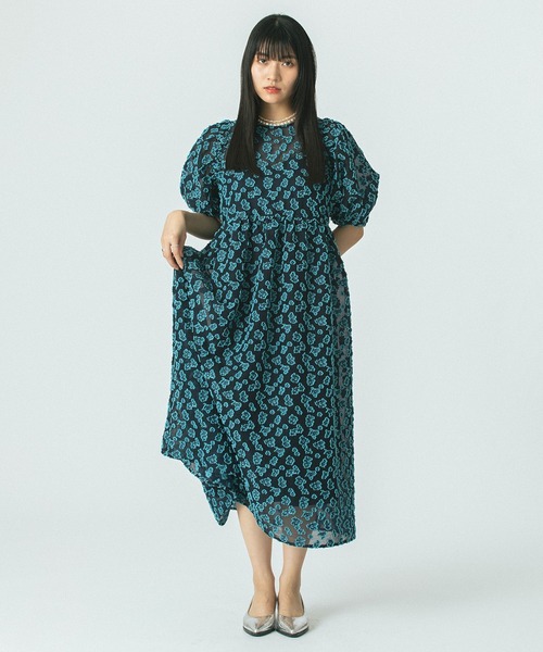 セール】FLOWER JACQUARD DRESS（ワンピース）｜ROSE BUD