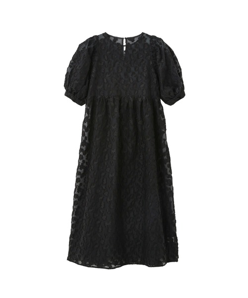 ROSE BUD(ローズバッド)の「FLOWER JACQUARD DRESS(ワンピース・レディース・ブラック/ネイビー・ONE SIZE)」の8枚目の写真