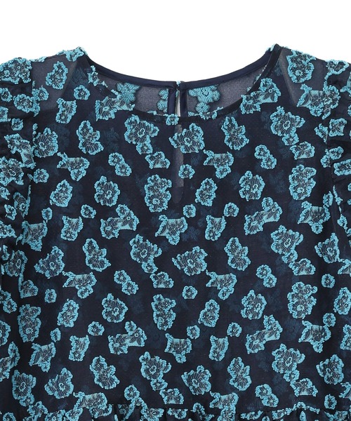 ROSE BUD(ローズバッド)の「FLOWER JACQUARD DRESS(ワンピース・レディース・ブラック/ネイビー・ONE SIZE)」の14枚目の写真
