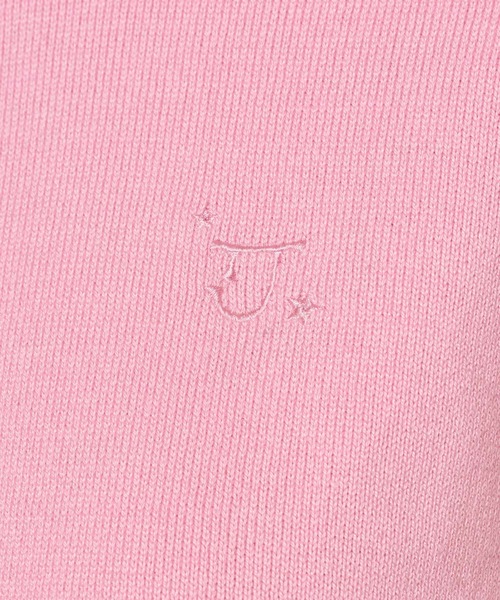 TINA：JOJUN（ティーナジョジュン）の「刺繍入り カラーニットプルオーバー TINA：JOJUN（ニット/セーター・レディース・ライトグレー/ネイビー/ピンク・M）」の8枚目の写真