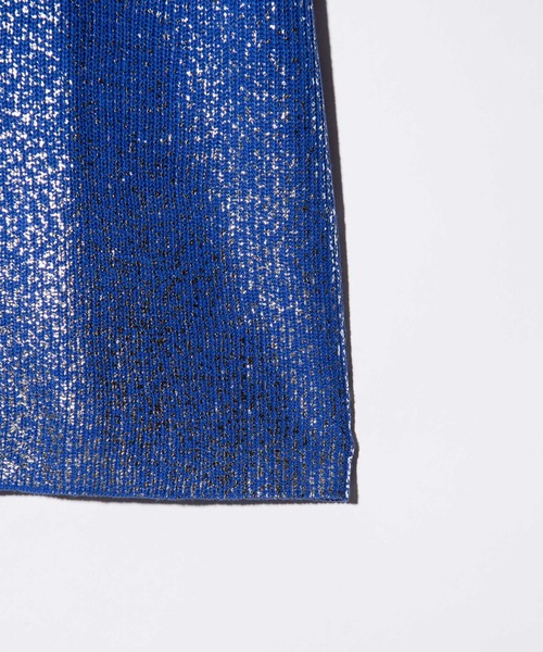 glamb(グラム)の「Glitter Short Sleeves Knit / グリッターショートスリーブニット(ニット/セーター・メンズ・ブルー/ブラック・M/L)」の11枚目の写真