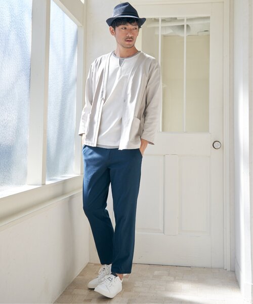 ikka(イッカ)の「【接触冷感/抗菌防臭】GOKU楽セイケツ7分袖キーネックTシャツ(Tシャツ/カットソー・メンズ・グレー/ネイビー/ホワイト・M/L/XL/S)」の7枚目の写真