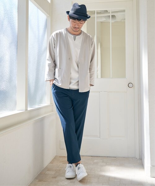 ikka(イッカ)の「【接触冷感/抗菌防臭】GOKU楽セイケツ7分袖キーネックTシャツ(Tシャツ/カットソー・メンズ・グレー/ネイビー/ホワイト・M/L/XL/S)」の9枚目の写真