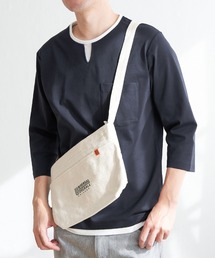 ikka | 【接触冷感/抗菌防臭】GOKU楽セイケツ7分袖キーネックTシャツ(Tシャツ/カットソー)