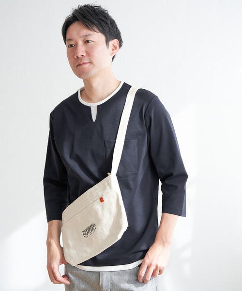 ikka(イッカ)の「【接触冷感/抗菌防臭】GOKU楽セイケツ7分袖キーネックTシャツ(Tシャツ/カットソー・メンズ・グレー/ネイビー/ホワイト・M/L/XL/S)」の6枚目の写真