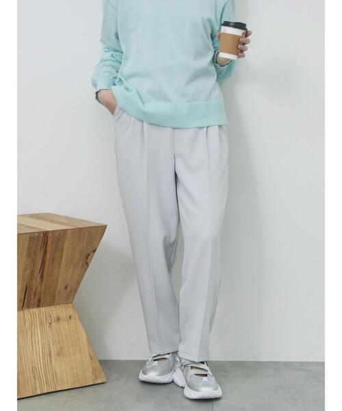 Samansa Mos2 blue（サマンサモスモスブルー）の「【イージーケア・吸水速乾】マルチスタイルテーパードパンツ（その他パンツ・レディース・ネイビー/シルバーグレー/ブルー/グリーン/ブラック/オレンジ/グレー・M/S/L/SS）」の4枚目の写真