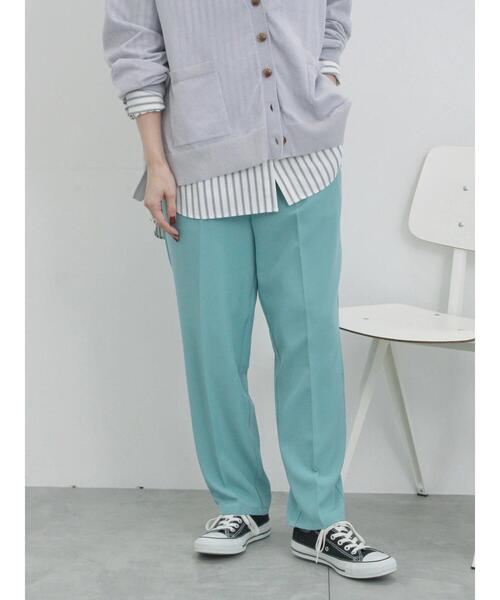 Samansa Mos2 blue（サマンサモスモスブルー）の「【イージーケア・吸水速乾】マルチスタイルテーパードパンツ（その他パンツ・レディース・ネイビー/シルバーグレー/ブルー/グリーン/ブラック/オレンジ/グレー・M/S/L/SS）」の8枚目の写真