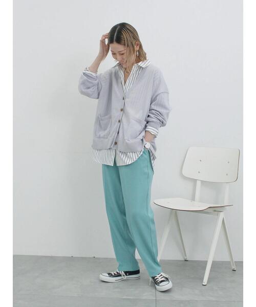 Samansa Mos2 blue（サマンサモスモスブルー）の「【イージーケア・吸水速乾】マルチスタイルテーパードパンツ（その他パンツ・レディース・ネイビー/シルバーグレー/ブルー/グリーン/ブラック/オレンジ/グレー・M/S/L/SS）」の9枚目の写真