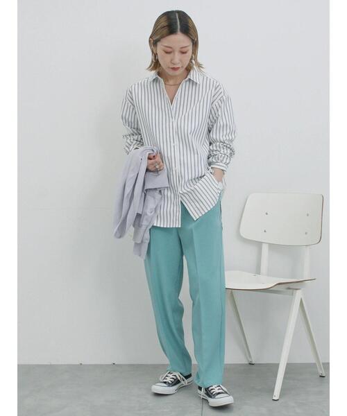 Samansa Mos2 blue（サマンサモスモスブルー）の「【イージーケア・吸水速乾】マルチスタイルテーパードパンツ（その他パンツ・レディース・ネイビー/シルバーグレー/ブルー/グリーン/ブラック/オレンジ/グレー・M/S/L/SS）」の10枚目の写真