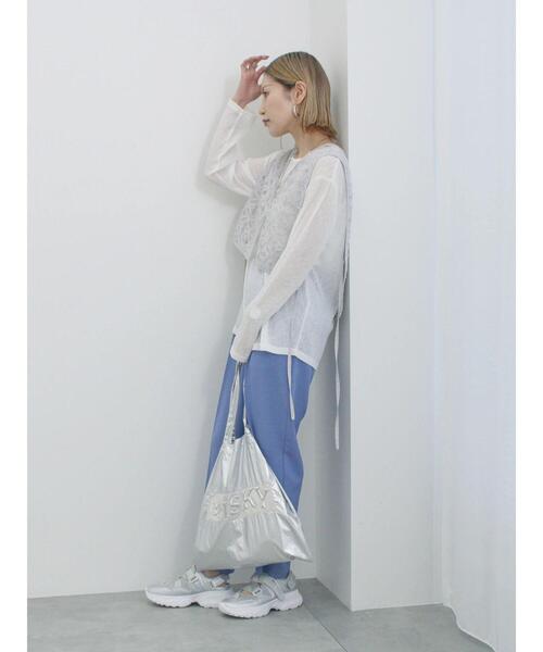 Samansa Mos2 blue（サマンサモスモスブルー）の「【イージーケア・吸水速乾】マルチスタイルテーパードパンツ（その他パンツ・レディース・ネイビー/シルバーグレー/ブルー/グリーン/ブラック/オレンジ/グレー・M/S/L/SS）」の14枚目の写真