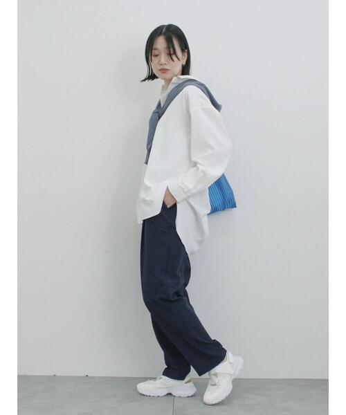 Samansa Mos2 blue（サマンサモスモスブルー）の「【イージーケア・吸水速乾】マルチスタイルテーパードパンツ（その他パンツ・レディース・ネイビー/シルバーグレー/ブルー/グリーン/ブラック/オレンジ/グレー・M/S/L/SS）」の19枚目の写真