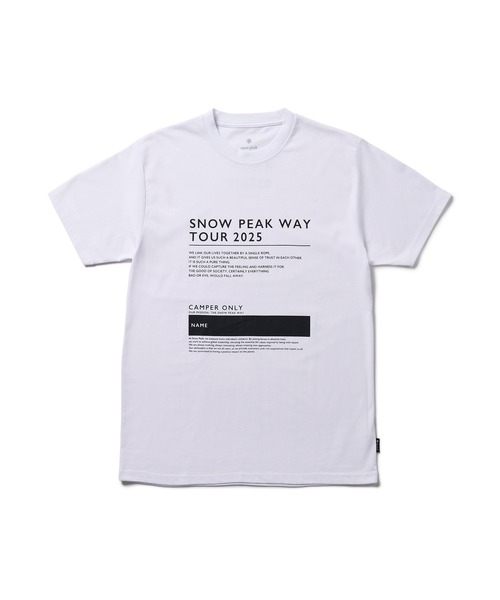 Snow Peak（スノーピーク）の「SPW Tour 2025 T-Shirt（Tシャツ/カットソー・メンズ・オレンジ/ブルー/ホワイト/ブラック・1/XL/L/M/S/XXL）」の13枚目の写真