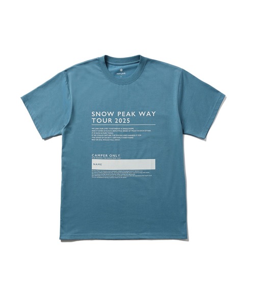 Snow Peak（スノーピーク）の「SPW Tour 2025 T-Shirt（Tシャツ/カットソー・メンズ・オレンジ/ブルー/ホワイト/ブラック・1/XL/L/M/S/XXL）」の7枚目の写真