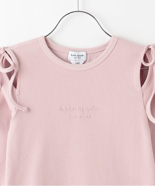 【新品】ケイトスペード　レディース　Tシャツ　ＸＳ　ピンク オフショルダーロゴトップス（Tシャツ） | kate spade NEW YORK