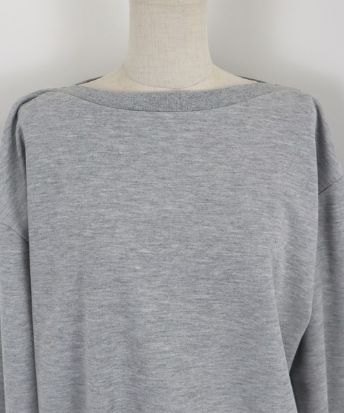 BLUEEAST（ブルーイースト）の「ボートネックスウェット（スウェット・レディース・ブラック/ホワイト系/ネイビー系/グレー・MEDIUM）」の8枚目の写真