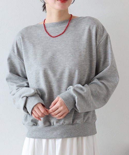 BLUEEAST（ブルーイースト）の「ボートネックスウェット（スウェット・レディース・ブラック/ホワイト系/ネイビー系/グレー・MEDIUM）」の22枚目の写真