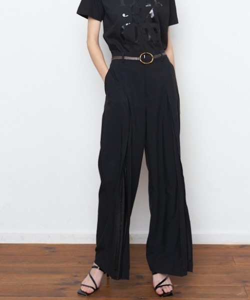 Muel Chic(ミュエルシック)の「Bailey 2way pants ベイリー2wayパンツ(その他パンツ・レディース・ブラック×ホワイト/ベージュ系/ブラック・MEDIUM/SMALL)」の5枚目の写真