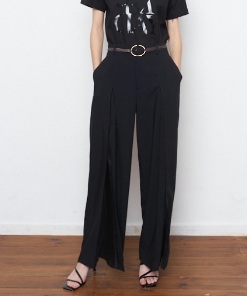 Muel Chic(ミュエルシック)の「Bailey 2way pants ベイリー2wayパンツ(その他パンツ・レディース・ブラック×ホワイト/ベージュ系/ブラック・MEDIUM/SMALL)」の8枚目の写真