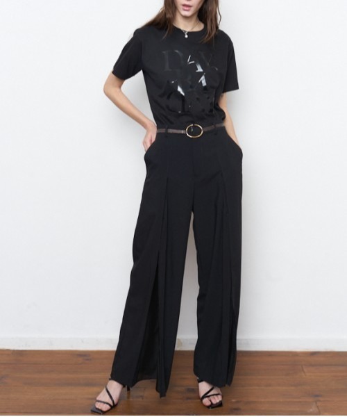 Muel Chic(ミュエルシック)の「Bailey 2way pants ベイリー2wayパンツ(その他パンツ・レディース・ブラック×ホワイト/ベージュ系/ブラック・MEDIUM/SMALL)」の7枚目の写真
