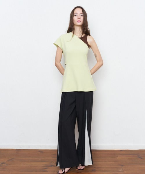 Muel Chic(ミュエルシック)の「Bailey 2way pants ベイリー2wayパンツ(その他パンツ・レディース・ブラック×ホワイト/ベージュ系/ブラック・MEDIUM/SMALL)」の11枚目の写真