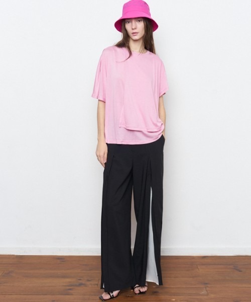 Muel Chic(ミュエルシック)の「Bailey 2way pants ベイリー2wayパンツ(その他パンツ・レディース・ブラック×ホワイト/ベージュ系/ブラック・MEDIUM/SMALL)」の13枚目の写真
