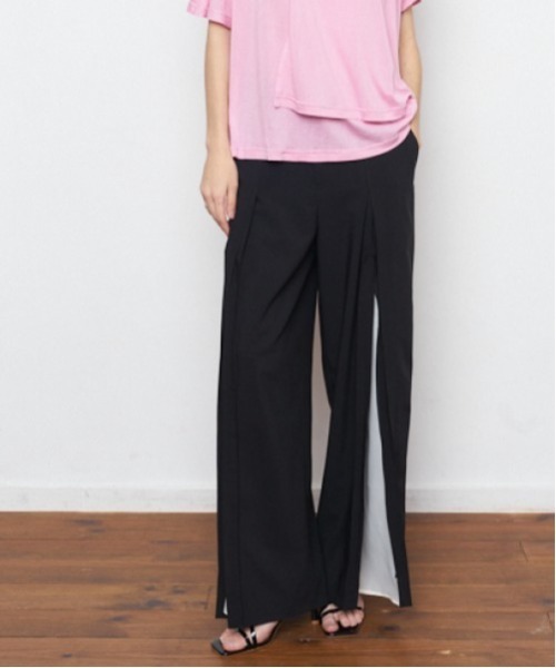 Muel Chic(ミュエルシック)の「Bailey 2way pants ベイリー2wayパンツ(その他パンツ・レディース・ブラック×ホワイト/ベージュ系/ブラック・MEDIUM/SMALL)」の14枚目の写真