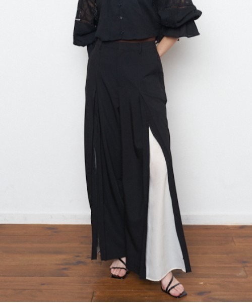 Muel Chic(ミュエルシック)の「Bailey 2way pants ベイリー2wayパンツ(その他パンツ・レディース・ブラック×ホワイト/ベージュ系/ブラック・MEDIUM/SMALL)」の16枚目の写真