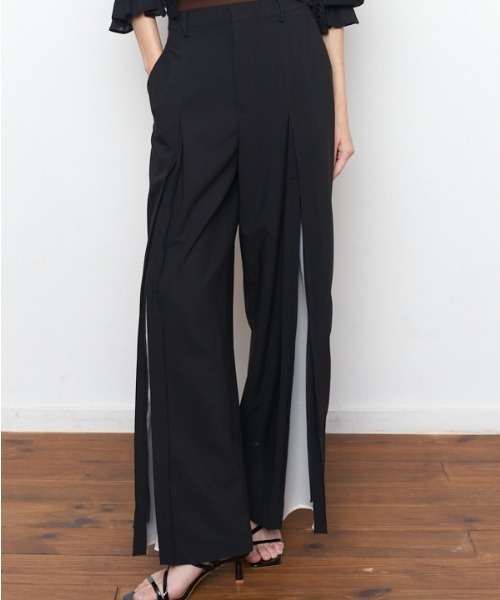 Muel Chic(ミュエルシック)の「Bailey 2way pants ベイリー2wayパンツ(その他パンツ・レディース・ブラック×ホワイト/ベージュ系/ブラック・MEDIUM/SMALL)」の17枚目の写真