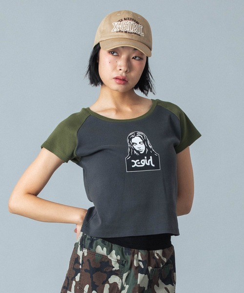 国内配送★X-girl★FACE RAGLAN S/S BABY TEE FACE RAGLAN S/S BABY TEE – calif（カリフ）公式サイト