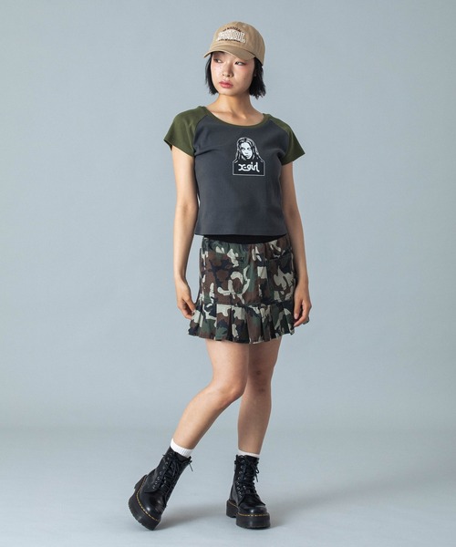 FACE RAGLAN S/S BABY TEE（Tシャツ/カットソー）｜X-girl